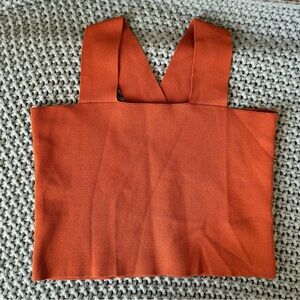 House Of Harlow 1960 Bandage Knit Top in Orange